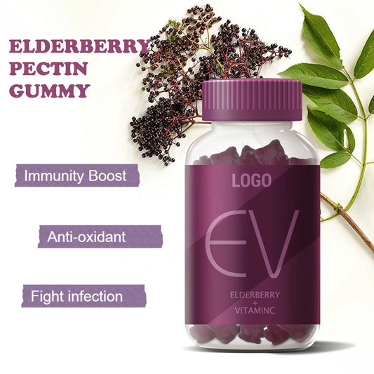 Vegan Immune-Boosting Gummies with Sambucus Black Elderberry
